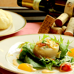 ヒラメのロール煮