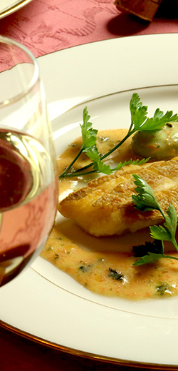 連子鯛のムニエルとほうれん草のニョッキ